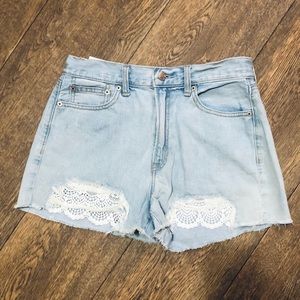 American Eagle Lace Jean Mom Shorts